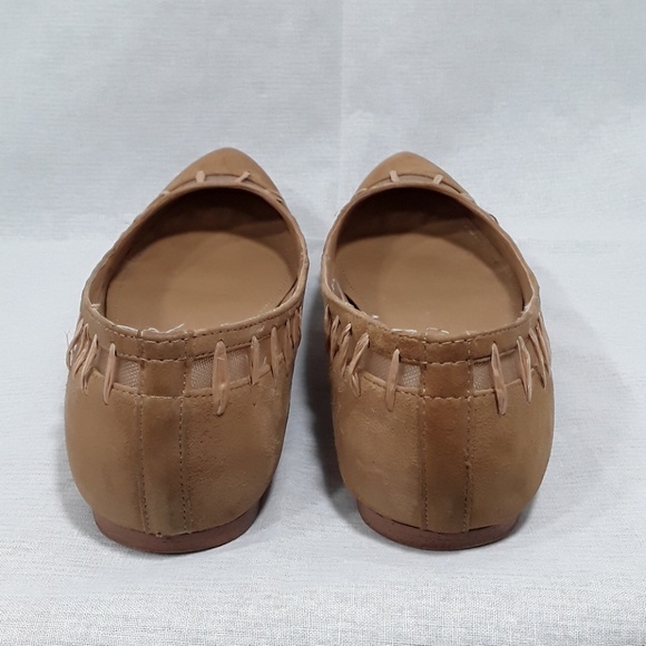 Calvin Klein tan suede flats shoes. - Picture 4 of 7